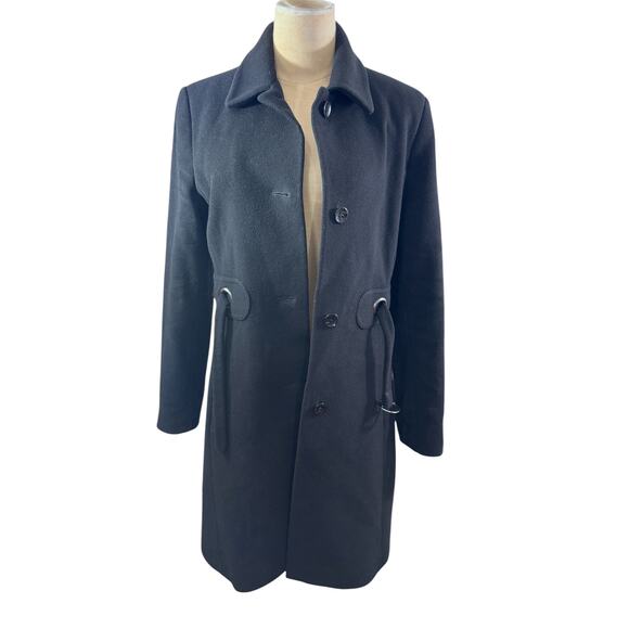 "VIA SPIGA" Women's Cashmere Wool Blend Trench Coat Quiet Luxury Old Money SZ 10 - Picture 2 of 16